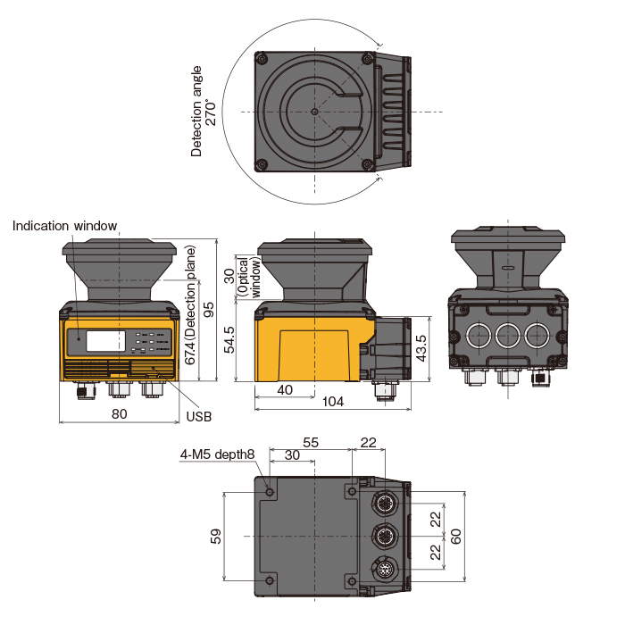 UAM-05LECA-T301 [Connection at the bottom]